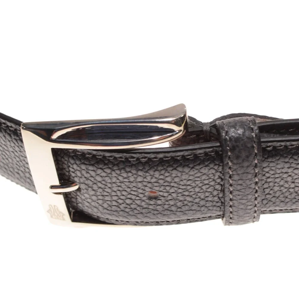 Di Bianco NWT Cut to Size Dress Belt In Solid Gray Pebbled Leather One Size